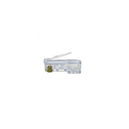Cable Wholesale Platinum Tools Standard Cat5e RJ45 Crimp Connectors For Round Solid Cable, 3-Prong, 8P8C, POE 106153J