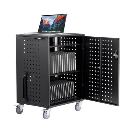 Vevor Charging Cart Mobile Locking Charging Cart 32 Devices for Laptop and Tablet SCC-32P