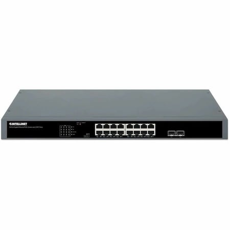 Intellinet Network Solutions Intellinet 16-Port Gigabit Ethernet PoE+ Switch with 2 SFP Ports 561983