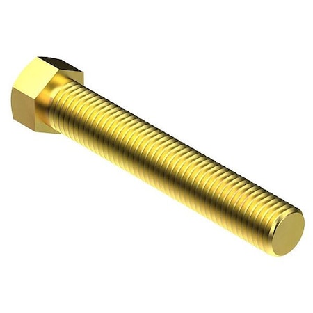 Huyett Grade 9, 1/4"-28 Hex Head Cap Screw, Zinc Yellow Steel, 1 in L 440052