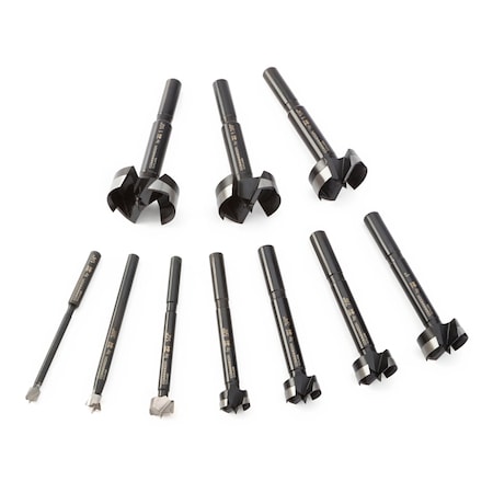 Commander Tool Cutlass Forstner Bit 10 pcs. Set wooden box 1/4 in, 3/8 in, 1/2 in, 5/8 in, 3/4 in, 7/8 in, 1 in CFB-100000