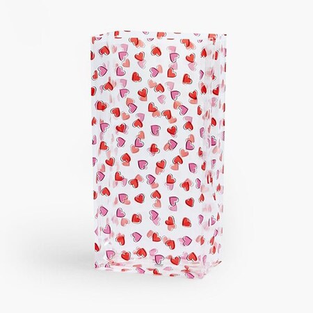 Nashville Wraps Scattered Hearts Cello Bags, 5x3x11.75 in, 100PK C4BSCH