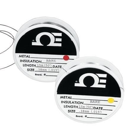 Omega Uninsulated T/C Wire, Fine Diameter, Type J (+), 50 ' Cable, 40 AWG, 0 degC to 315 degC (32 degF to SPIR-003-50