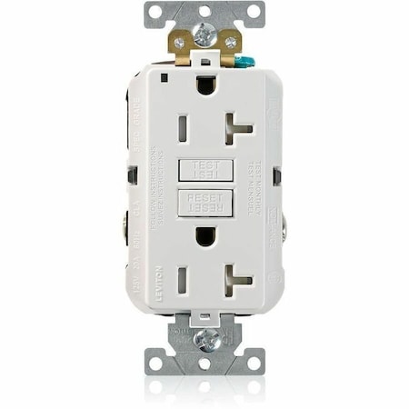 Leviton Plugs&Rcptcls, 20A, 125VAC, Wht, Polycarb G5362-TW