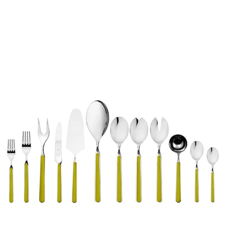 Mepra Fantasia Flatware Set - 67 Pieces - Olive-Green 10Q722067