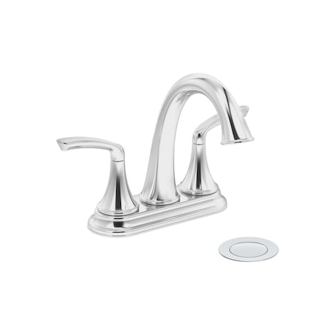 Symmons Elm 4 in. Centerset Two-Handle Bathroom Faucet with Push Pop Drain (1.0 GPM) SLC5512PP