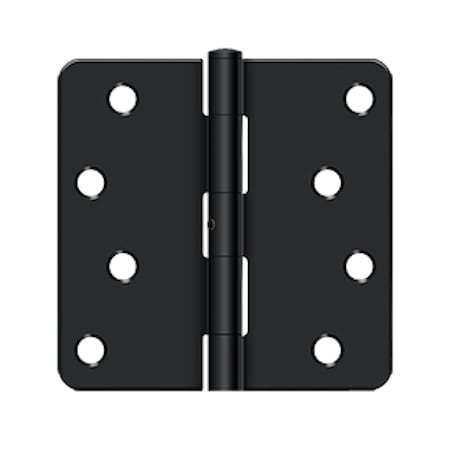 Deltana 4 x 4 x 1/4 Radius Hinge; Heavy Duty; Paint Black Finish S44R4N1B