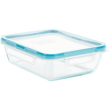 Snapware Food Storage Container, 6 Cups Capacity, Glass, Clear, 5 in L, 10 in W, 6-1/2 in H 1112403