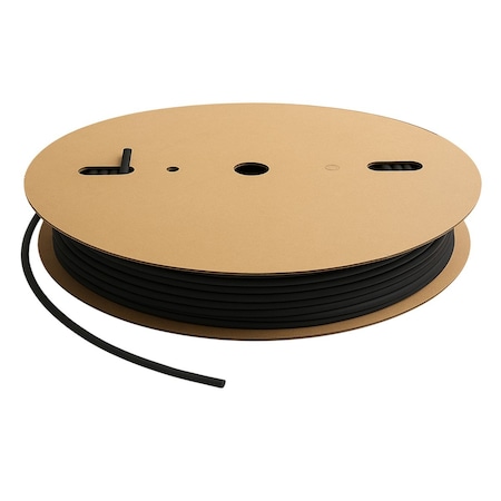 Kable Kontrol 2:1 Thin Wall Heat Shrink Tubing, Polyolefin, 1/4in ID, 250FT, Black HS359-TW-BK-250