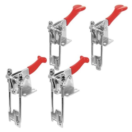 Powertec Toggle Clamps, Adjustable U Bolt Latch, Antislip Hand Grip 334 & 40344, 4PK 20344N