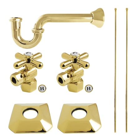 Kingston Brass Plumbing Sink Trim Kit with P-Trap, Polished Brass KPK130P2