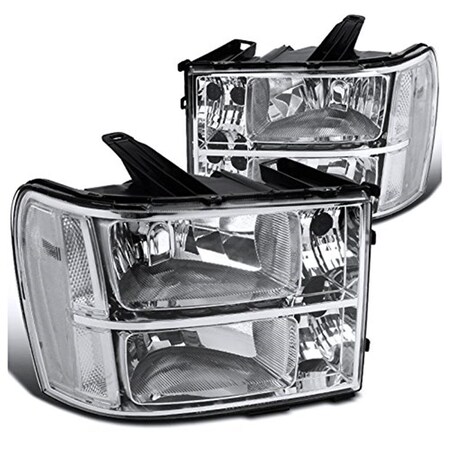 Overtime Headlights for 2007-2013 GMC Sierra - Chrome OV3765517
