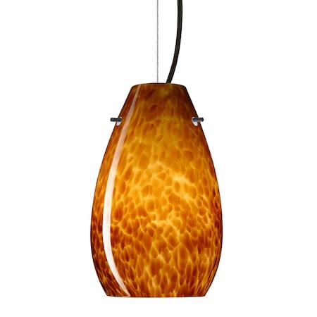 Besa Lighting Besa Pera 9 Pendant, Amber Cloud, Black Finish, 1x 100W MAX E26 Base 1KX-412618-BK