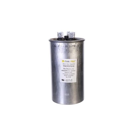 Titan Pro 70+10 MFD 440 V Round Run Capacitor TRCFD7010
