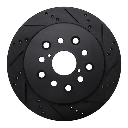 Dynamic Friction Co DFC Brake Rotor - Drilled and Slotted - Black 633-75010R