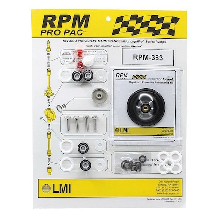 Lmi Pumps RPM Kit, Compatiable with LMI LiquiPro RPM-919