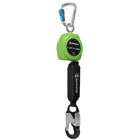 Safewaze Latitude 11ft Single Web SRL: Alu Carabiner, Alu Snap Hook 024-5423