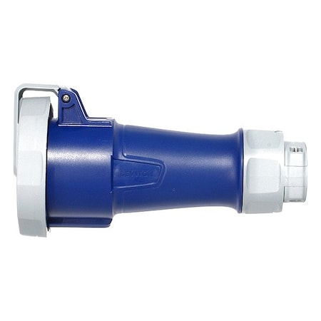 Leviton Pin & Sleeve Connector, 30/32 A, 250V AC, Single Phase, 2 Pole, IEC Grounding, NEMA 3R, 4X, 6P, 12 330C6WLEV