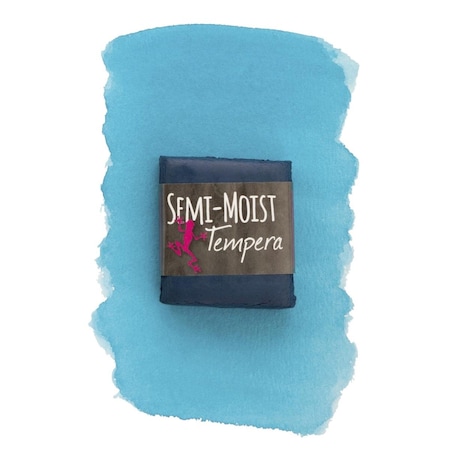 Jack Richeson Semi-Moist Tempera Cake, 1.62 x 1.87 x 0.50 in. - Turquoise 1569153