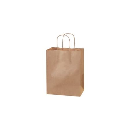 Bubblefast 250-8 x 4 1/2 x 10 1/4'' Kraft Paper Shopping Bags, 250PK BFBGS103K