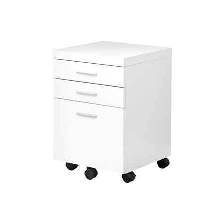 Homeroots 25" White Particle Board Filing Cabinet With Drawers 333351