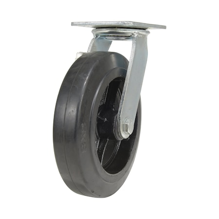 Vestil Rubber Swivel Caster 8 In. Diameter x 2 In. Width 551 Lb. Capacity Black CST-VE-8X2MR-S
