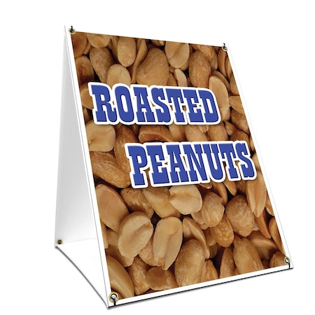 Signmission Roasted Peanuts 1, 24 Inch x 18 Inch A-frame Yard Sign, Plastic Sign SBC-1824-Roasted Peanuts 1