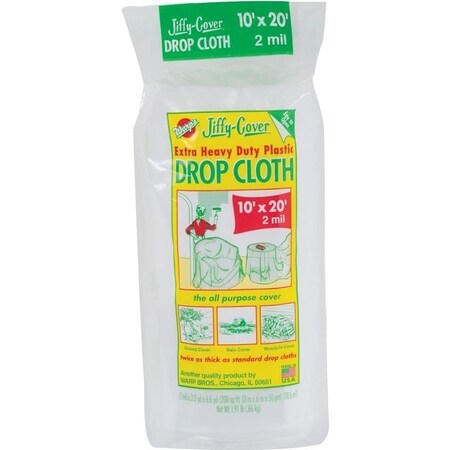 Warps 2JC-1020 Drop Cloth, 20 ft L, 10 ft W 2JC1020