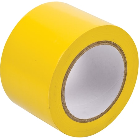 Brady Marking Tape Roll - Abrasion Resistant Vinyl, Solid Color, Yellow, 3in, 108PK 58250