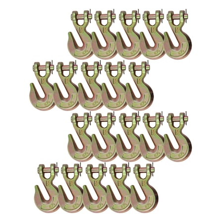 Mytee Products G70 1/2 in Grab Hook with Pins Grade 70 Transport, 20PK GH12x20