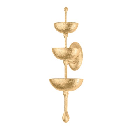 Corbett Lighting Aura 6 Light Wall Sconce 10.25 In. Vintage Gold Leaf 437-30-VGL