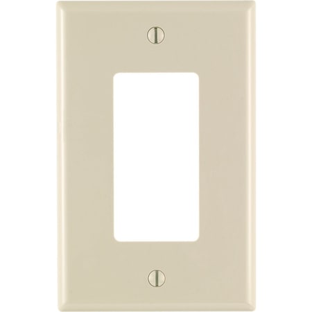 Leviton Decora 1-Gang Thermoplastic Nylon Mid-Way Rocker Wall Plate Light Almond R59-0PJ26-00T