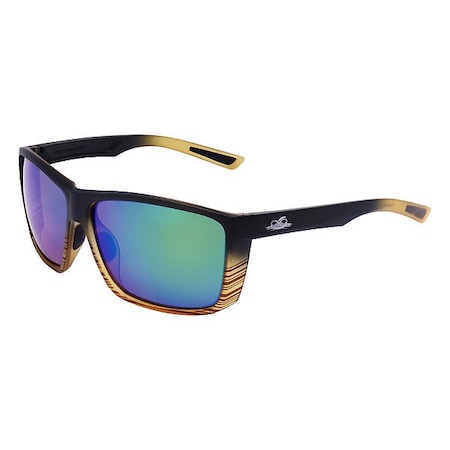 Globus Safety Glasses, Black, Green BH33716PFT