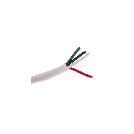 Cable Wholesale Speaker Cable, White, Pure Copper, CMR / 14/4 14 AWG 4 Conductor, 105 Strand / 0.16mm, Pullbox, 500ft 10G3-491SF