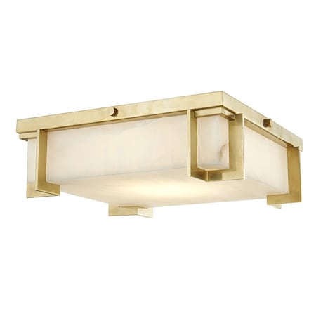 Hudson Valley Lighting Delmar 1 Light Flush Mount 13.25 In. Aged Brass 3913-AGB