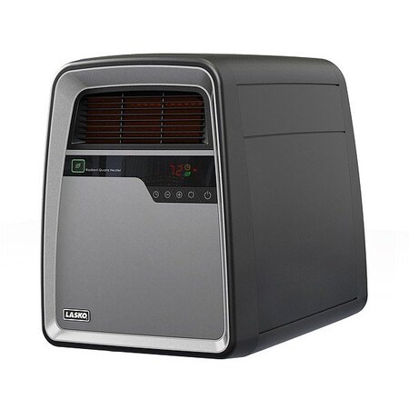 Lasko Portable Electric Heater, 1,500 W, Gray 6101