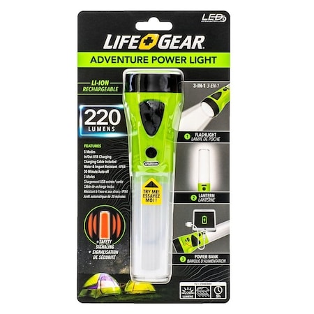 Dorcy Adventure Series Rechargeable Power Light, 1500 mAh, Lithium-Ion Battery, LED Lamp, 820ft Beam Distance 41-3747