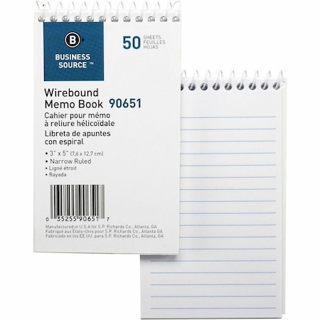 Business Source Book, Memo, End-Open, 3X5, We BSN90651