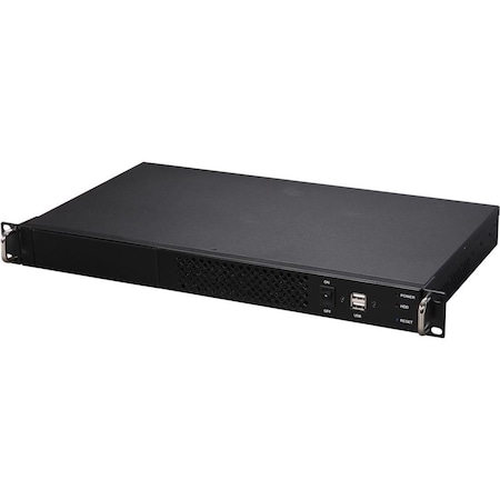 Soundwave 5.25 in. 1.0 mm SECC 1U Rackmount Server Case Flex ATX Single 1 External Drive Bays - OEM, Black SO3092442