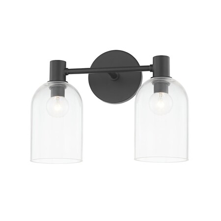 Mitzi Paisley 2 Light Bath And Vanity 4.5 In. Soft Black H678302-SBK