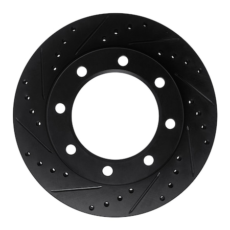 Dynamic Friction Co DFC Brake Rotor - Drilled and Slotted - Black 633-54104L
