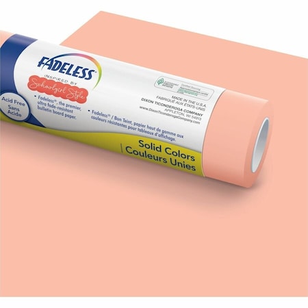 Fadeless Schoolgirl Style Bulletin Board Paper, 48in. x 50ft. Roll, Coral Sugar P0040015