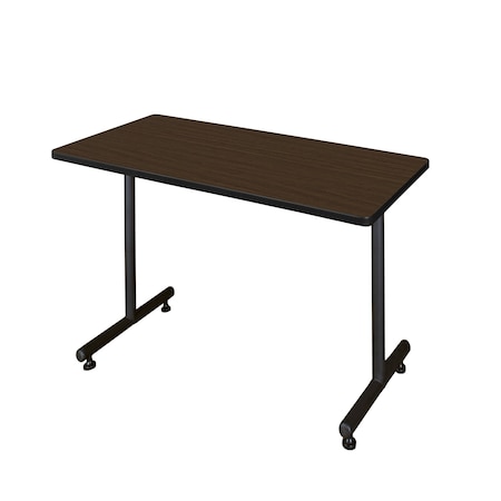 Regency Kobe T-Base Training Seminar Table, 48 in W, 24 in L, Neo Walnut MKTRCT4824NW