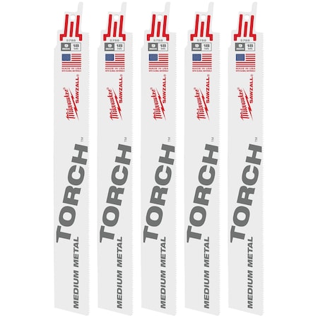 Milwaukee Tool 9" 18 TPI The Torch SAWZALL Blades (5 Pk) 48-00-5788