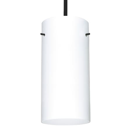Besa Lighting Besa Stilo 12 Stem Pendant, Opal Matte, Black Finish, 1x 150W MAX E26 Base 1TT-412007-BK