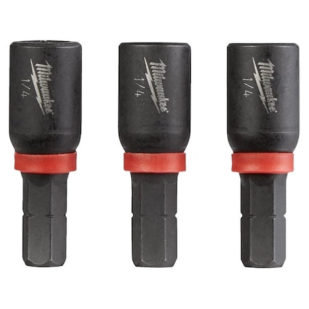 Worldwide Sourcing Milwaukee 49-66-4512 Insert Nut Driver, 1/4 in Drive, 1-1/2 in L, 1/4 in L Shank, Hex Shank 178