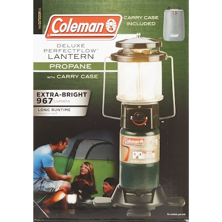 Coleman QuickPack Deluxe+ 12'' H x 8'' Dia. Black Propane Lantern with Case 2000026601