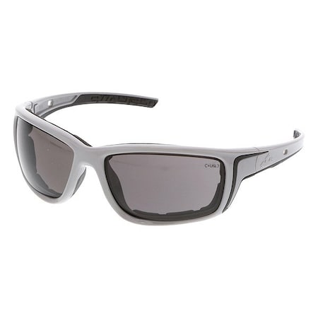 Mcr Safety Swagger (SR5), Safety Glasses, MAX6 Anti-Fog, Gray Lens, Glacier Gray Frame, Full-Frame, 1 PR SR522PF