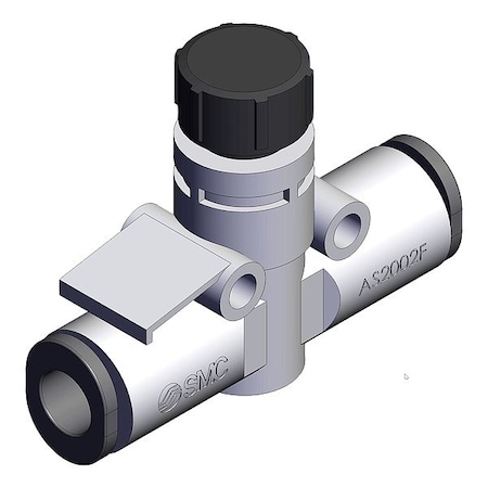 Smc Flow Control, In-Line, 1/8 Body, 6MM OD AS2002F-06A