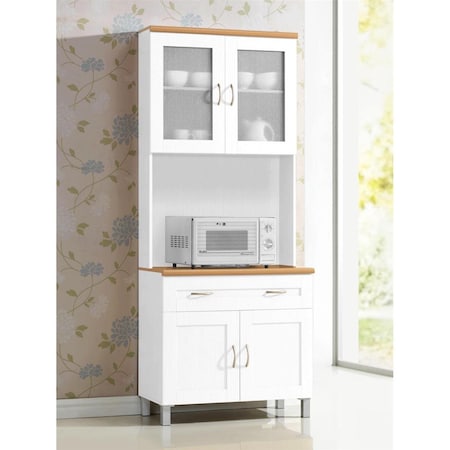 Hodedah Kitchen Island Hikf92 White